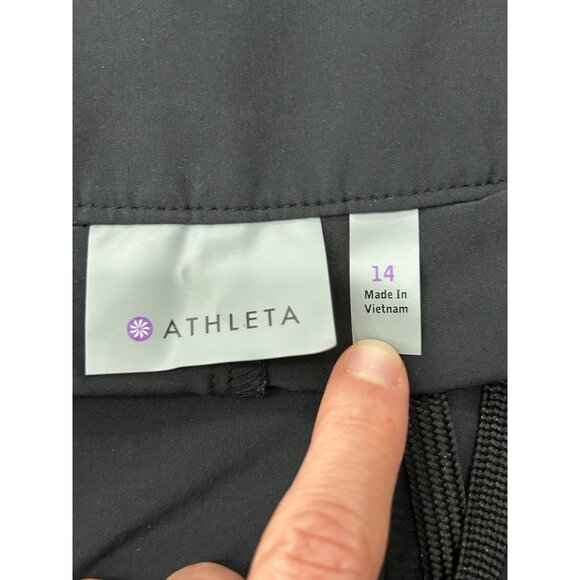 Athleta Womens Black A Line Skiort Size 14 Athletic Tennis Skirt - Picture 5 of 11